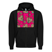 Black valentines day lock and key seamless pattern Zipper Hoodie - BundleAndBundleShop