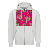Dove Grey valentines day lock and key seamless pattern Zipper Hoodie - BundleAndBundleShop