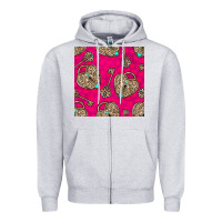 Heather Grey valentines day lock and key seamless pattern Zipper Hoodie - BundleAndBundleShop