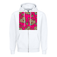 White valentines day lock and key seamless pattern Zipper Hoodie - BundleAndBundleShop