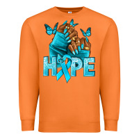Carrot hope tealribbonovarian cancer nails Premium Sweatshirt - NancyCooperArtShop