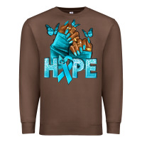 Chestnut hope tealribbonovarian cancer nails Premium Sweatshirt - NancyCooperArtShop
