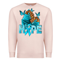 Pale Pink hope tealribbonovarian cancer nails Premium Sweatshirt - NancyCooperArtShop