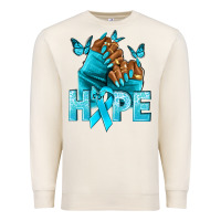 Sandshell hope tealribbonovarian cancer nails Premium Sweatshirt - NancyCooperArtShop