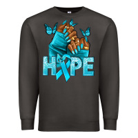 Smoke hope tealribbonovarian cancer nails Premium Sweatshirt - NancyCooperArtShop