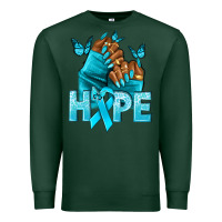 Sports Green hope tealribbonovarian cancer nails Premium Sweatshirt - NancyCooperArtShop