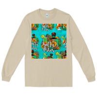 Mushroom salty vibes seamless pattern Long Sleeve Tee - HRA Design Shop