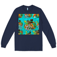 Navy salty vibes seamless pattern Long Sleeve Tee - HRA Design Shop