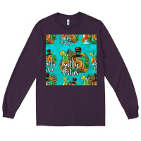 Plum salty vibes seamless pattern Long Sleeve Tee - HRA Design Shop