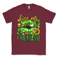 Burgundy Kiss me im irish st.patricks day lips st.patricks Classic Tee - Neo Western