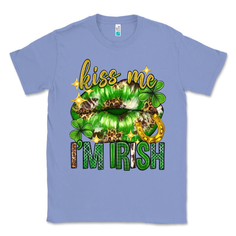 Kiss Me Im Irish St.patricks Day Lips St.patricks Classic Tee by Neo Western | Teevron