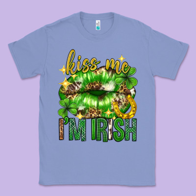 Kiss Me Im Irish St.patricks Day Lips St.patricks Classic Tee Designed By Neo Western