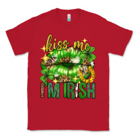 Red Kiss me im irish st.patricks day lips st.patricks Classic Tee - Neo Western