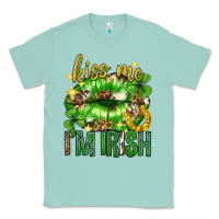 Seafoam Kiss me im irish st.patricks day lips st.patricks Classic Tee - Neo Western