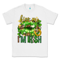 White Kiss me im irish st.patricks day lips st.patricks Classic Tee - Neo Western