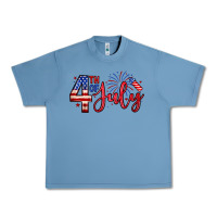 Pebble Blue 4th of july zillion Urban Heavy Tee - Zillion Design Studio