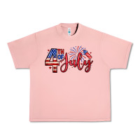 Salmon 4th of july zillion Urban Heavy Tee - Zillion Design Studio