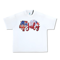 White 4th of july zillion Urban Heavy Tee - Zillion Design Studio