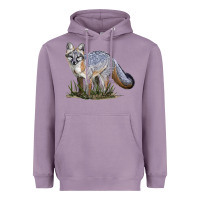 Lavender Gray Fox Heavyweight Hoodie - LillyAllenDesigns