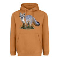 Meerkat Gray Fox Heavyweight Hoodie - LillyAllenDesigns