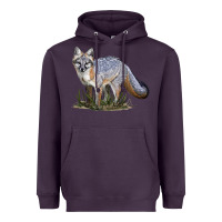 Plum Gray Fox Heavyweight Hoodie - LillyAllenDesigns