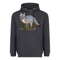 Smoke Gray Fox Heavyweight Hoodie - LillyAllenDesigns