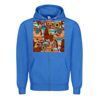 True Royal football hereford sunflower seamless pattern Zipper Hoodie - JahusDesignShop