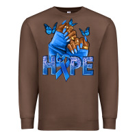 Chestnut hope blueribboncolon cancer nails Premium Sweatshirt - NancyCooperArtShop