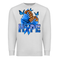 Dove Grey hope blueribboncolon cancer nails Premium Sweatshirt - NancyCooperArtShop