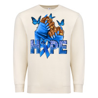Sandshell hope blueribboncolon cancer nails Premium Sweatshirt - NancyCooperArtShop