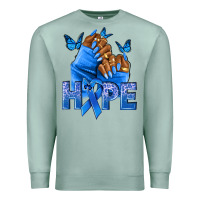 Seafoam hope blueribboncolon cancer nails Premium Sweatshirt - NancyCooperArtShop