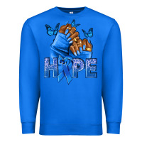 True Royal hope blueribboncolon cancer nails Premium Sweatshirt - NancyCooperArtShop