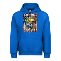 Cobalt Reel Cool Dad Bass 4th of July Urban Hoodie - LillyAllenDesigns