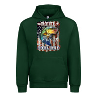 Forest Green Reel Cool Dad Bass 4th of July Urban Hoodie - LillyAllenDesigns