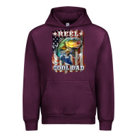 Mauve Wine Reel Cool Dad Bass 4th of July Urban Hoodie - LillyAllenDesigns
