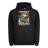 Pigment Black Reel Cool Dad Bass 4th of July Urban Hoodie - LillyAllenDesigns