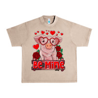 French Oak be mine valentine's day baby pig Urban Heavy Tee - RanaPortraitStore