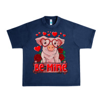 Navy be mine valentine's day baby pig Urban Heavy Tee - RanaPortraitStore