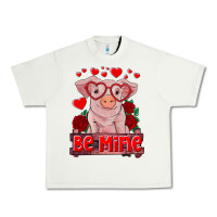 Pistachio be mine valentine's day baby pig Urban Heavy Tee - RanaPortraitStore
