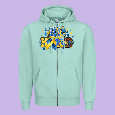 Be Kind Zipper Hoodie Designed By Artiststas
