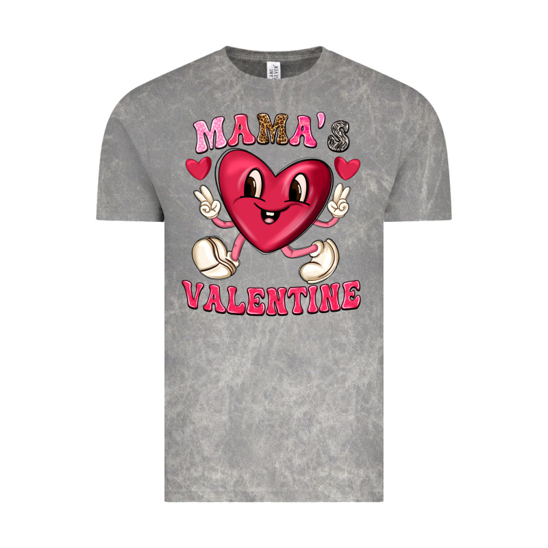 Mamas Valentine With Cute Heart Vintage Tee by texasbilliewilder | Teevron
