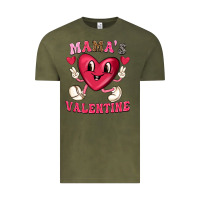 Vintage Olive mamas valentine with cute heart Vintage Tee - texasbilliewilder
