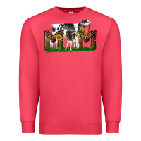 Cardinal Western Holstein Cow And Baby Cow Mom Premium Sweatshirt - LillyAllenDesigns
