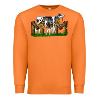 Carrot Western Holstein Cow And Baby Cow Mom Premium Sweatshirt - LillyAllenDesigns