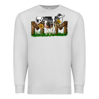 Dove Grey Western Holstein Cow And Baby Cow Mom Premium Sweatshirt - LillyAllenDesigns