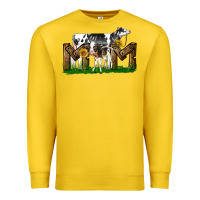 Lemon Western Holstein Cow And Baby Cow Mom Premium Sweatshirt - LillyAllenDesigns