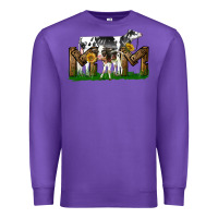 Purple Western Holstein Cow And Baby Cow Mom Premium Sweatshirt - LillyAllenDesigns