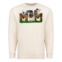 Sandshell Western Holstein Cow And Baby Cow Mom Premium Sweatshirt - LillyAllenDesigns