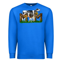 True Royal Western Holstein Cow And Baby Cow Mom Premium Sweatshirt - LillyAllenDesigns