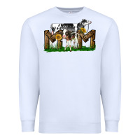White Western Holstein Cow And Baby Cow Mom Premium Sweatshirt - LillyAllenDesigns